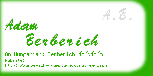 adam berberich business card